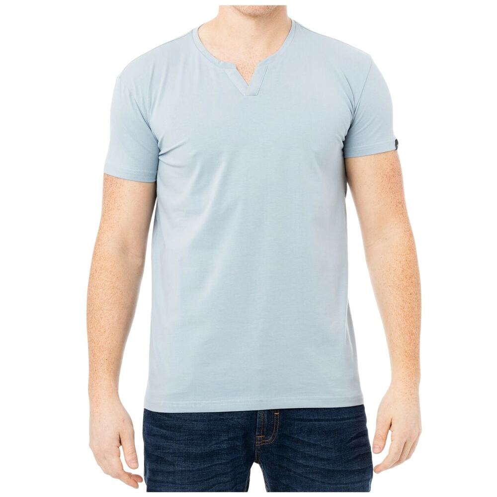 X RAY Men's Basic V-Notch Neck Short Sleeve Split Neck T-Shirt Size M